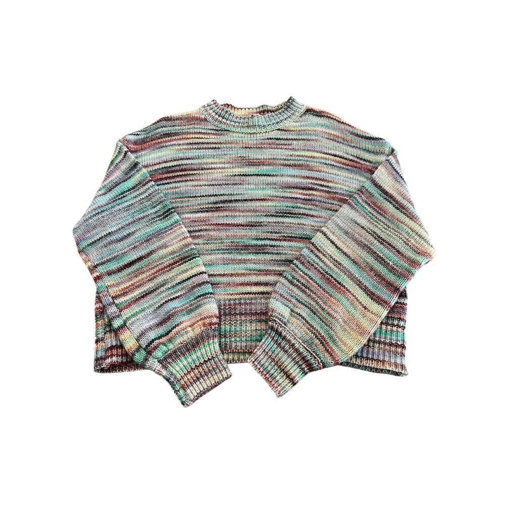 Ghanda Women's Northern Lights Melange Norway Knit High neck Sweater Size Medium - Picture 4 of 6